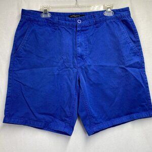 GALERIES LAFAYETTE Paris 44 Casual Chino Shorts Men Sz 34 Royal Blue Used